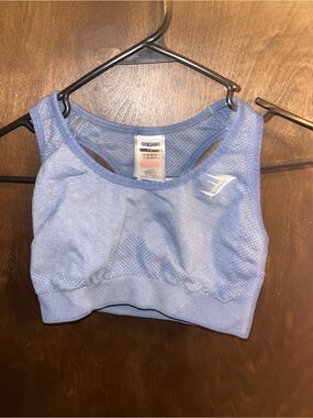 Gymshark Light Blue Seamless Racerback Sports Bra